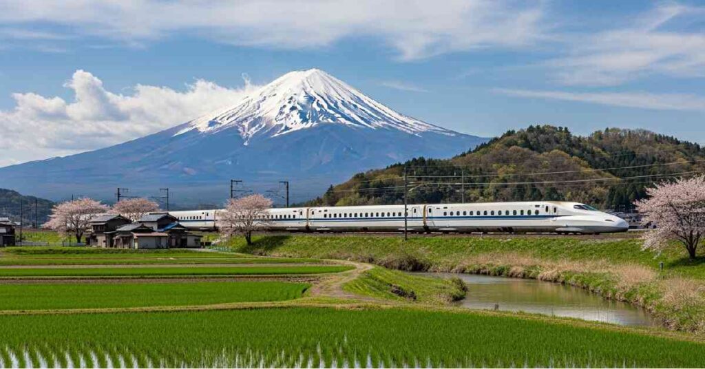 Japan Shinkansen bullet train and itinerary route for first time travelers