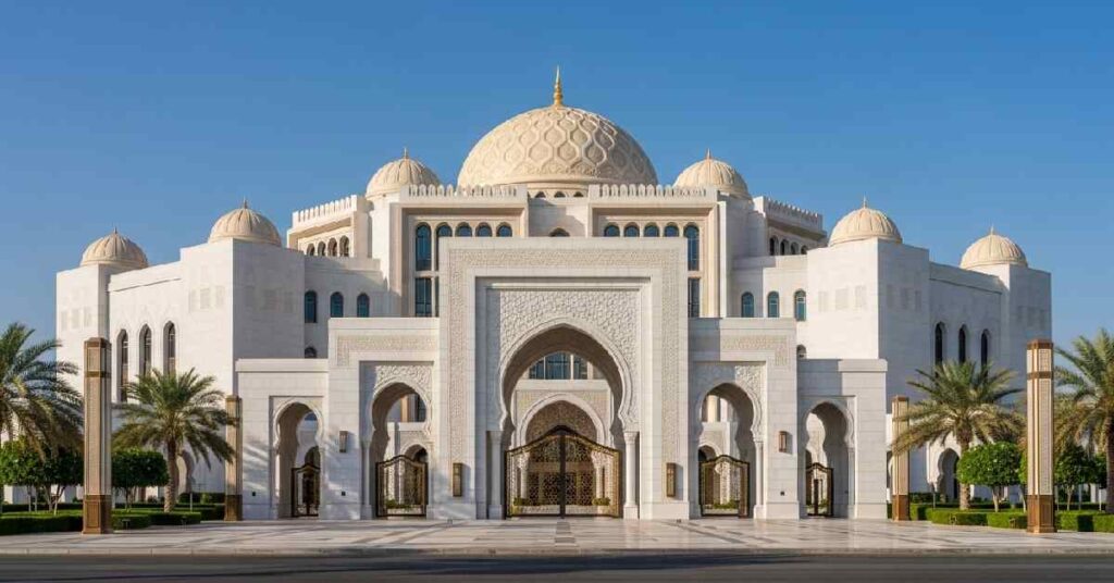 Qasr Al Watan Presidential Palace Abu Dhabi exterior and interior hall