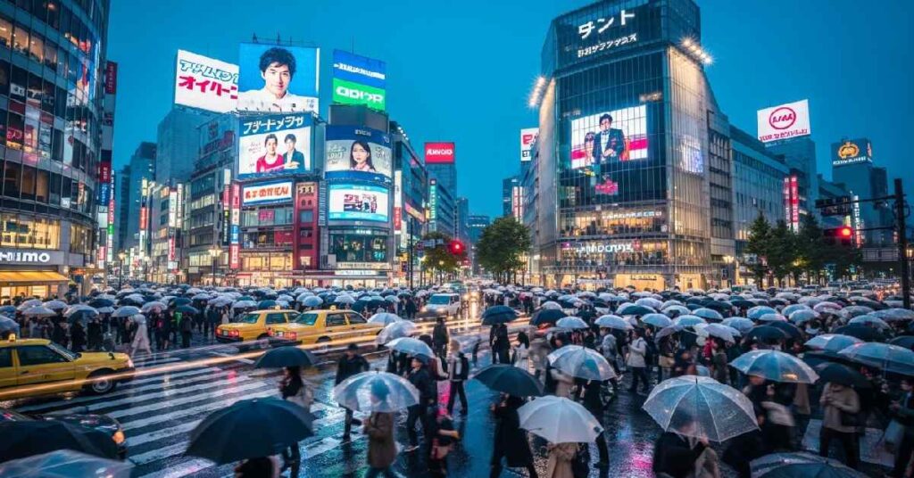 Tokyo Shibuya crossing and city streets best places to visit in Japan for first timers