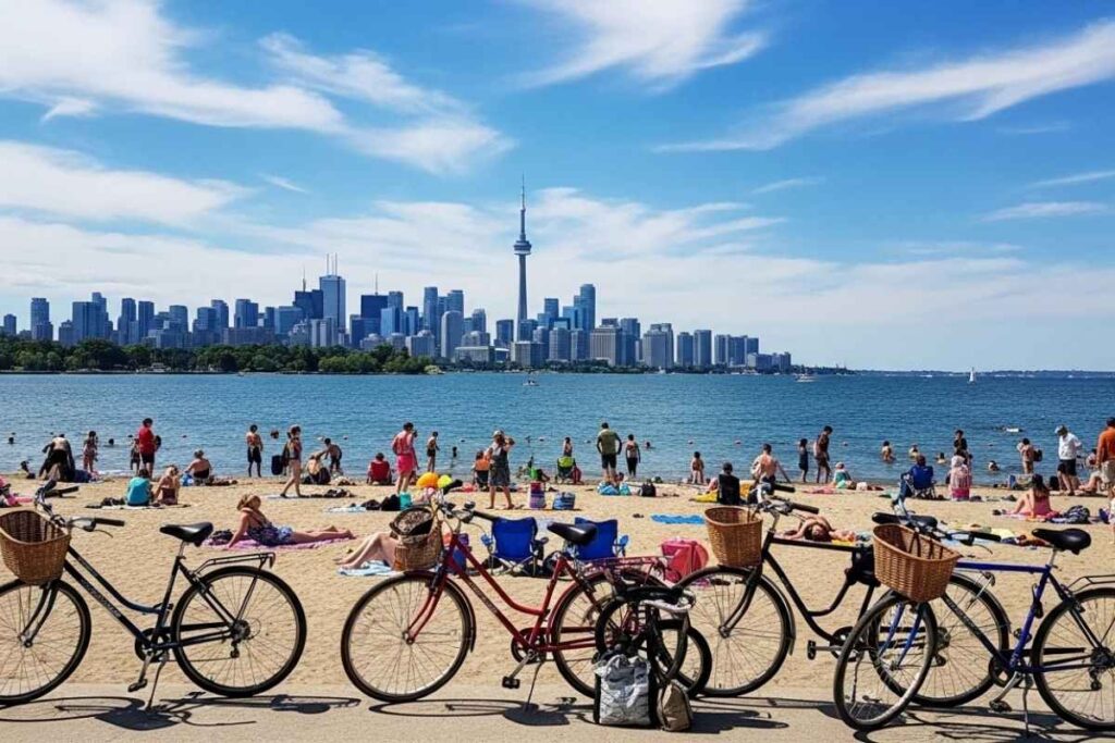 Toronto Islands summer beach skyline view ferry travel experience
