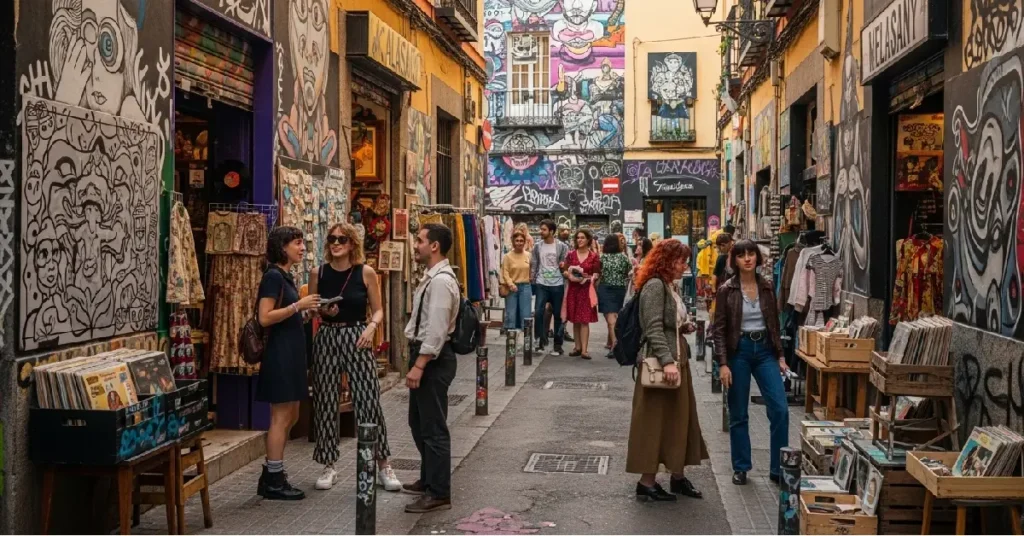 Malasaña Madrid street art and hipster culture