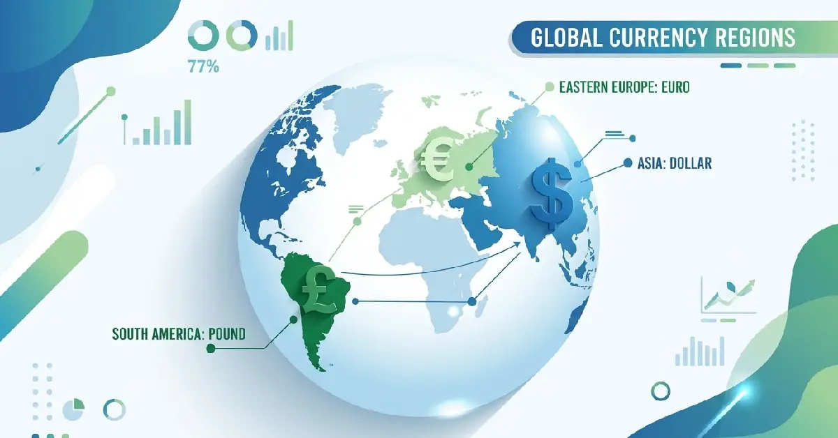 Infographic showing currency strength across affordable countries to travel abroad in 2026
