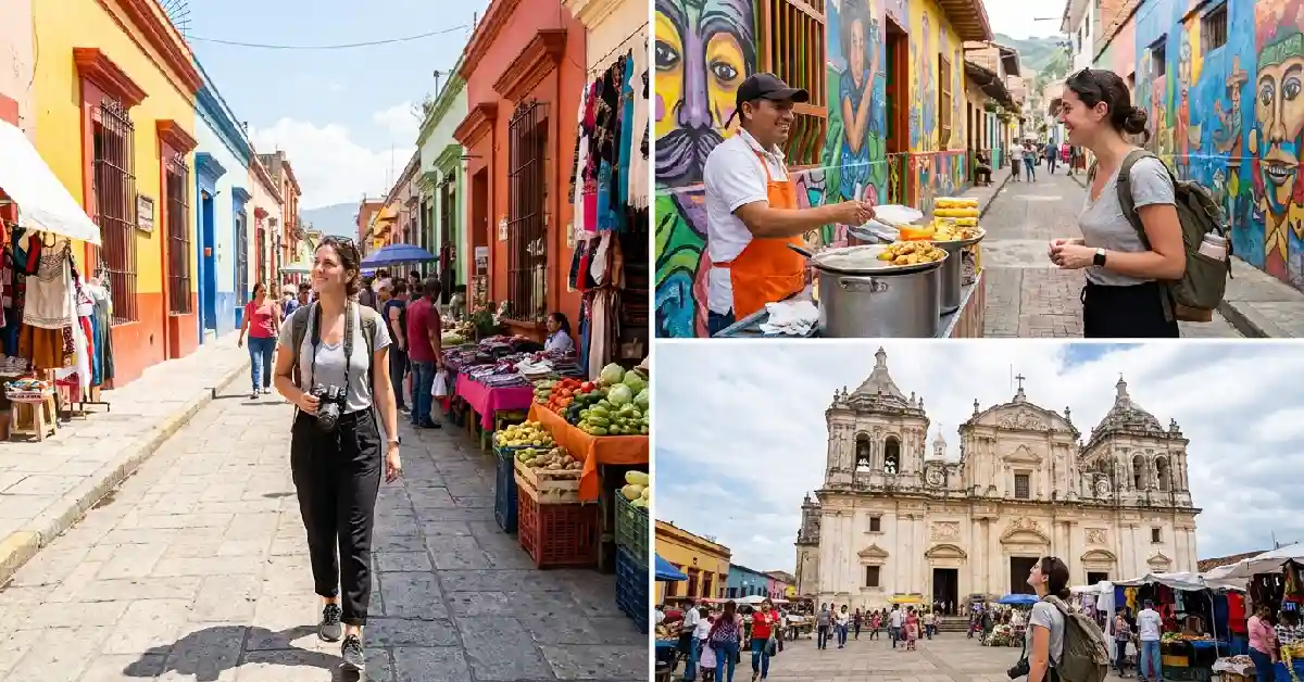 Woman traveler discovering Oaxaca Medellin and Leon