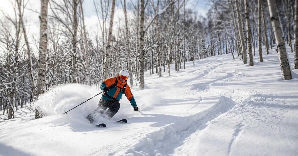 Powder skiing Japan – deep Japow in Niseko trees