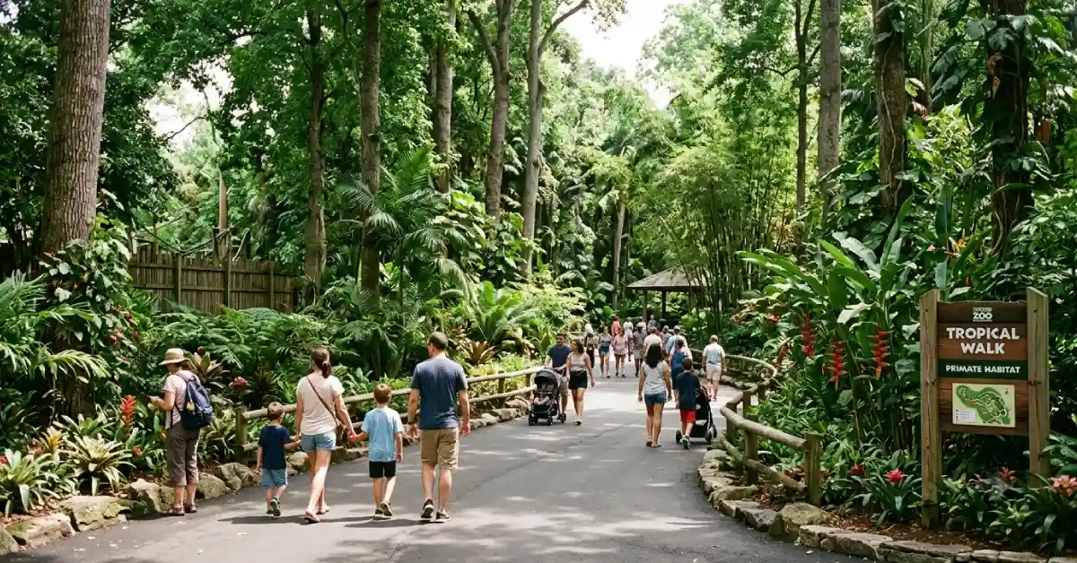 Pathway through the San Diego Zoo, a key stop on any San Diego travel itinerary