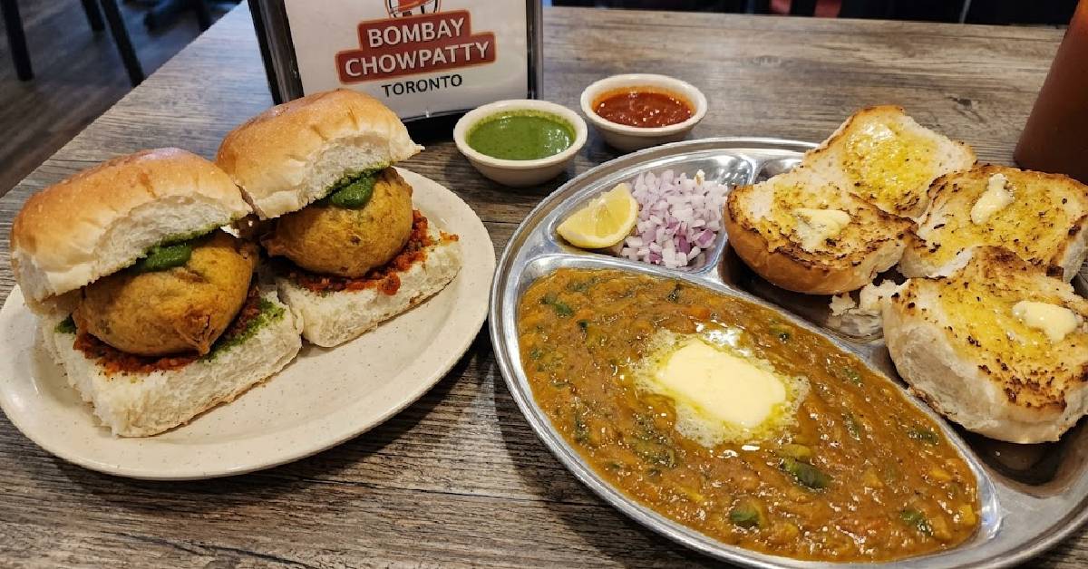 Classic vada pav Bombay street food in Toronto