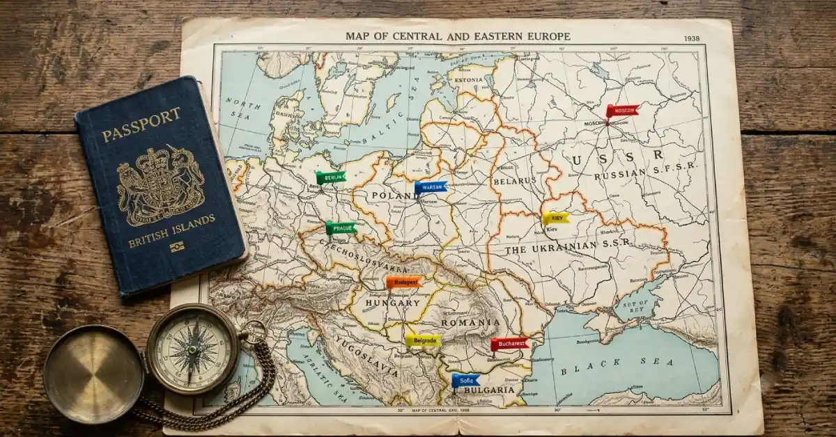 Eastern Europe travel map showing top destinations for 2026