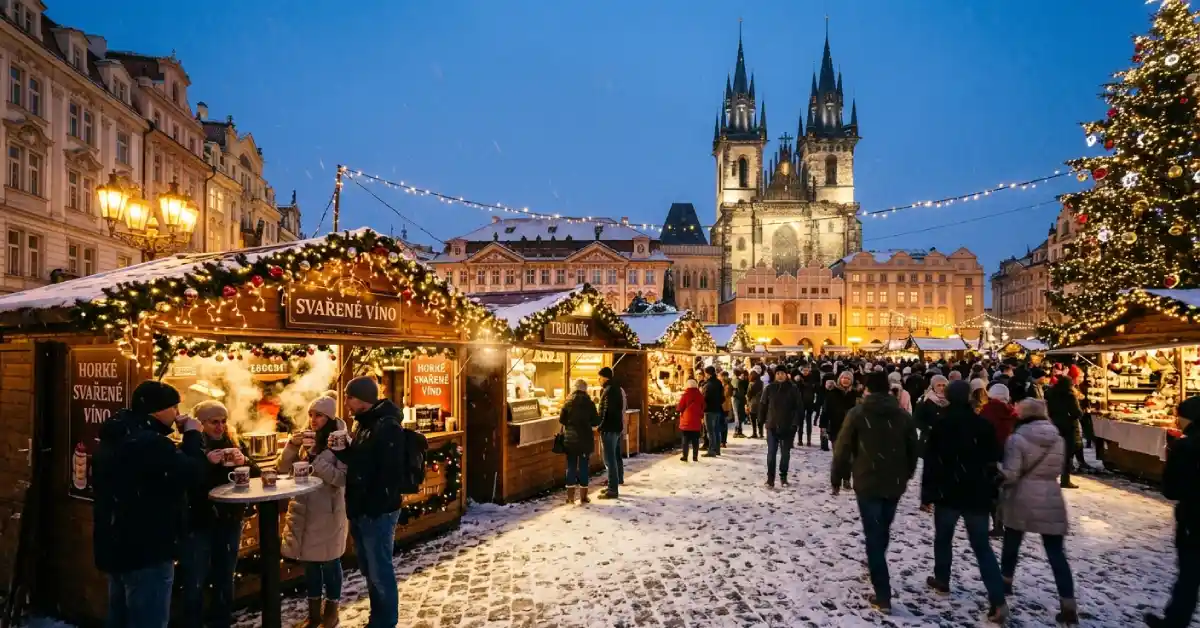 Eastern Europe travel packages featuring winter Christmas markets