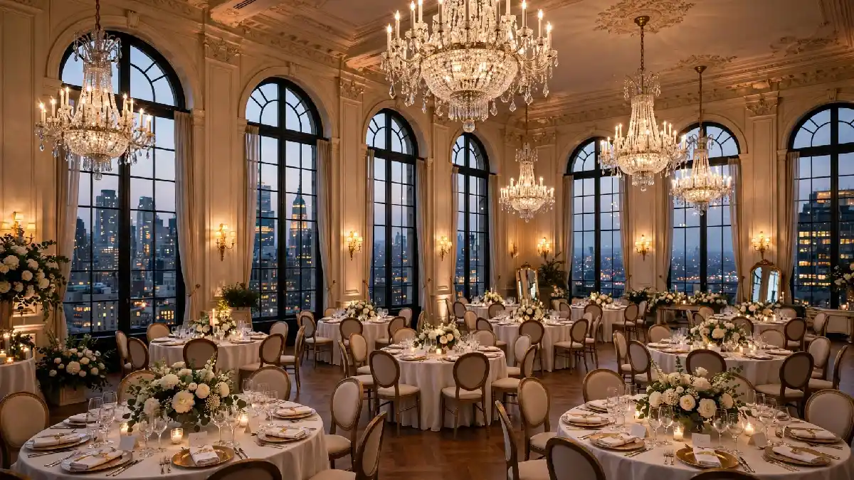 Elegant NYC wedding venue ballroom as an alternative to a Plaza Hotel wedding
